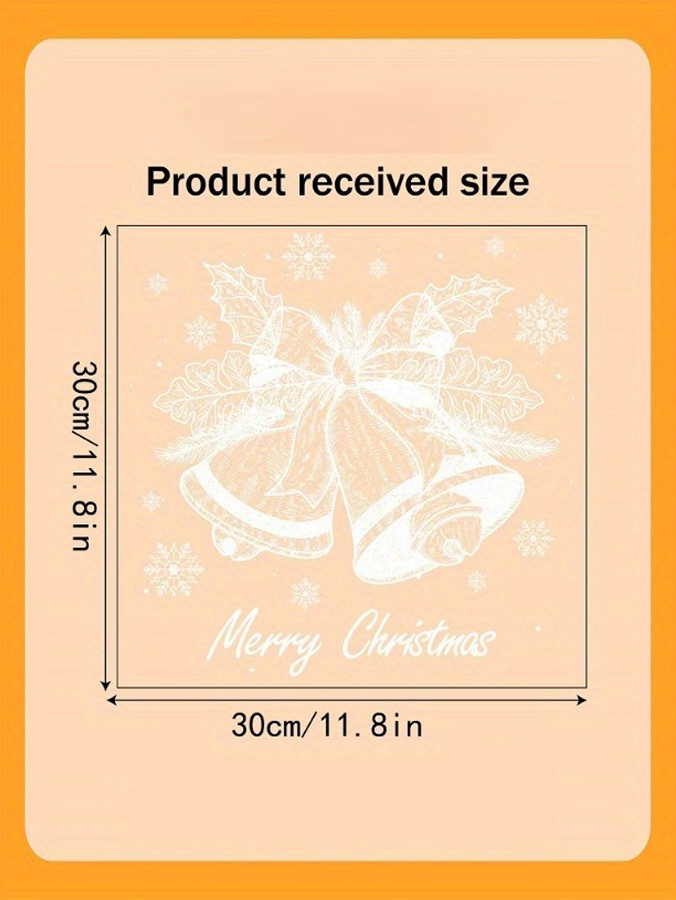 Merry Christmas Bell Window Stickers